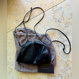 Bottega Veneta The Pouch Mini Leather Crossbody, Black
